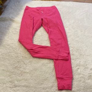 Hot pink thermal pants.
